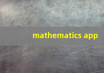 mathematics app